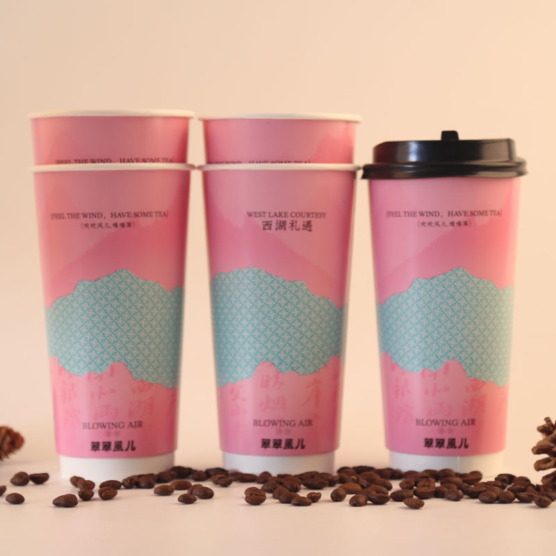 湖北300ML奶茶杯定做